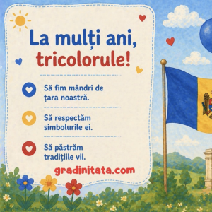 Sub culorile drapelului – copiii descoperă semnificația Tricolorului